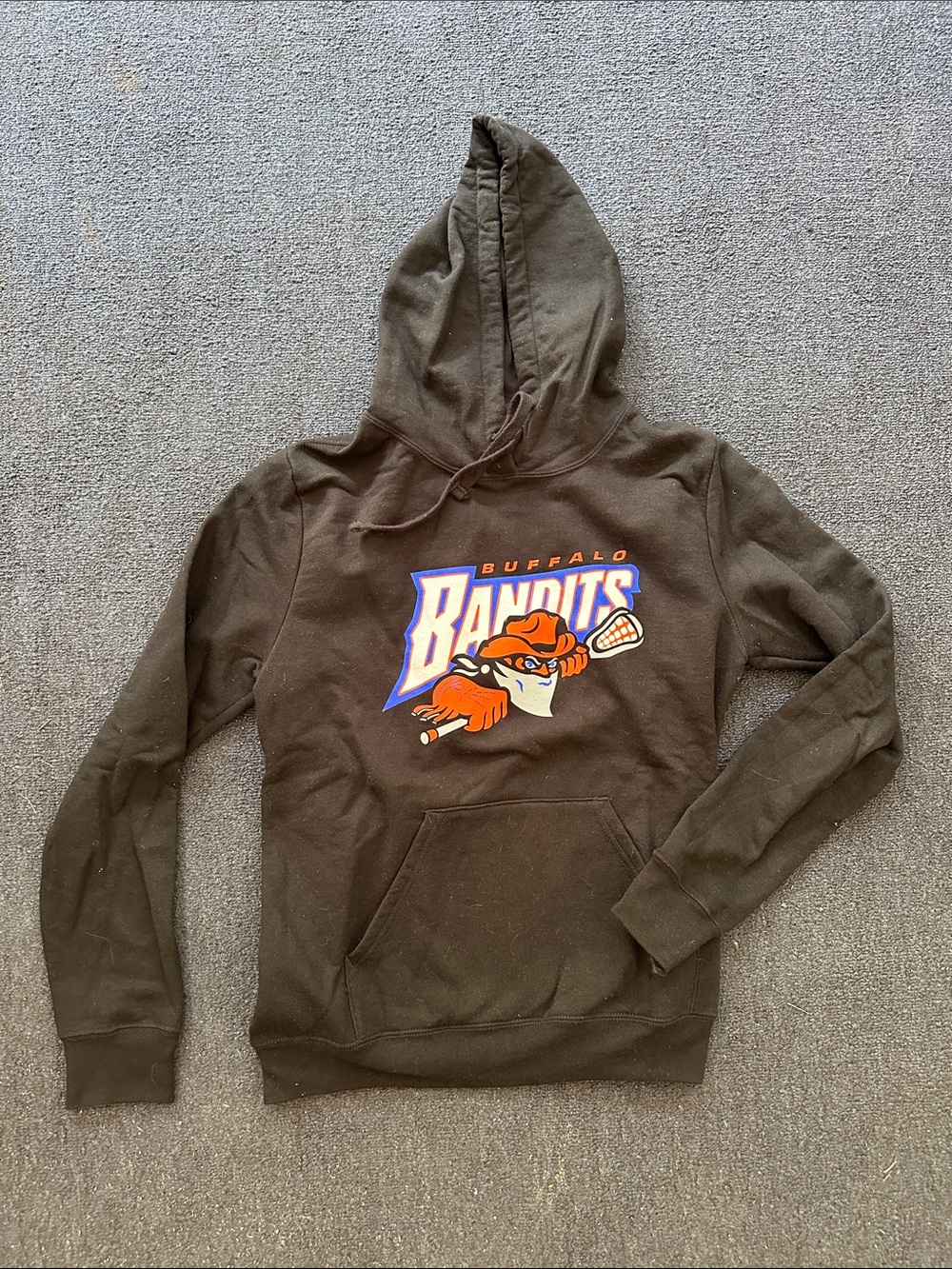 District Black Buffalo Bandits Pullover Hoodie with Orange Logo